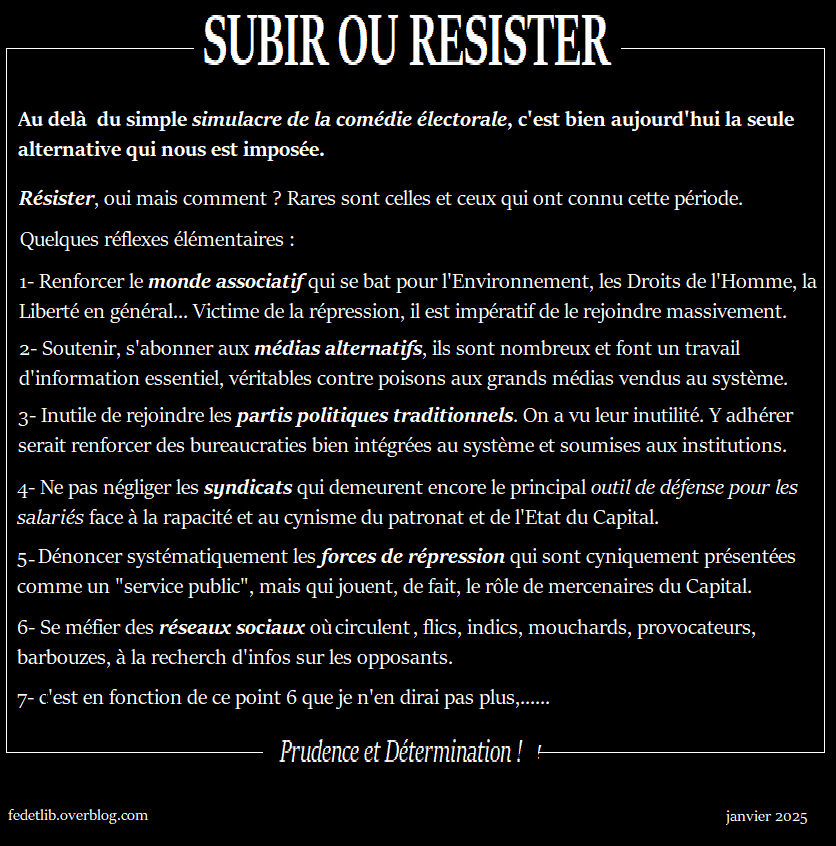 SUBIR OU RESISTER